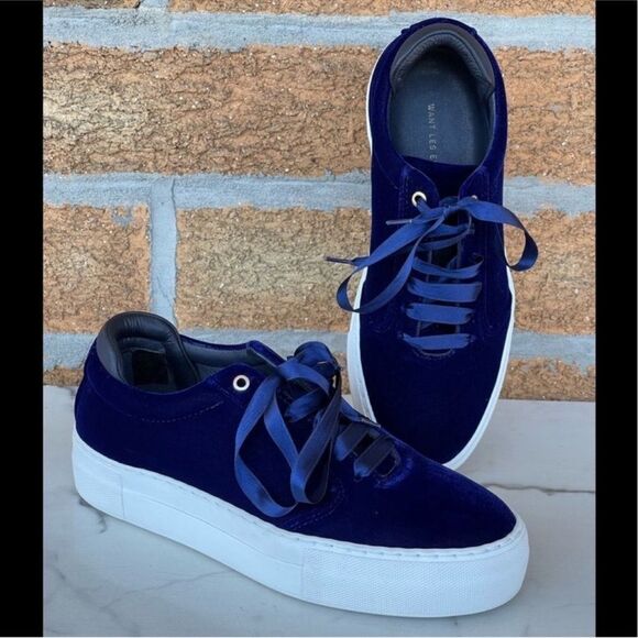 WANT Les Essentiels velvet sneakers sz 6 - Picture 1 of 7